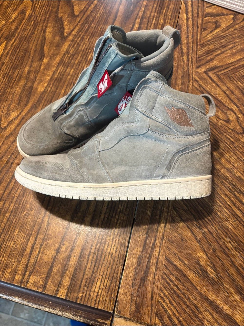 Nike air Jordan Men’s Taupe Suede High-Top Sneakers